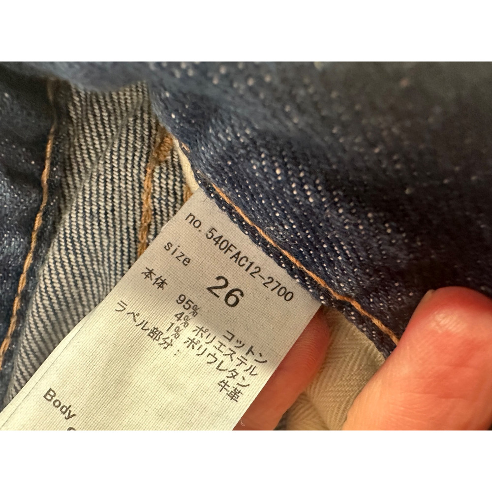 MOUSSY Vintage Tapered Jeans Made In Japan In Light Blue Sz 26 Denim Designer C7 - Picture 5 of 8